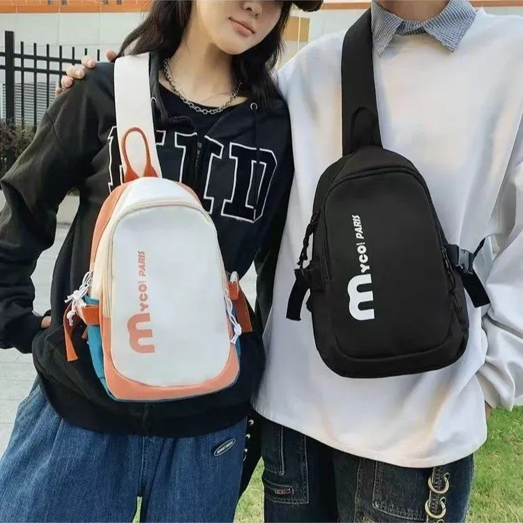Tas Ransel Pria Bahan Nylon Polos Warna Hitam Bentuk Kotak Tali Lebar Resleting Grosir Import