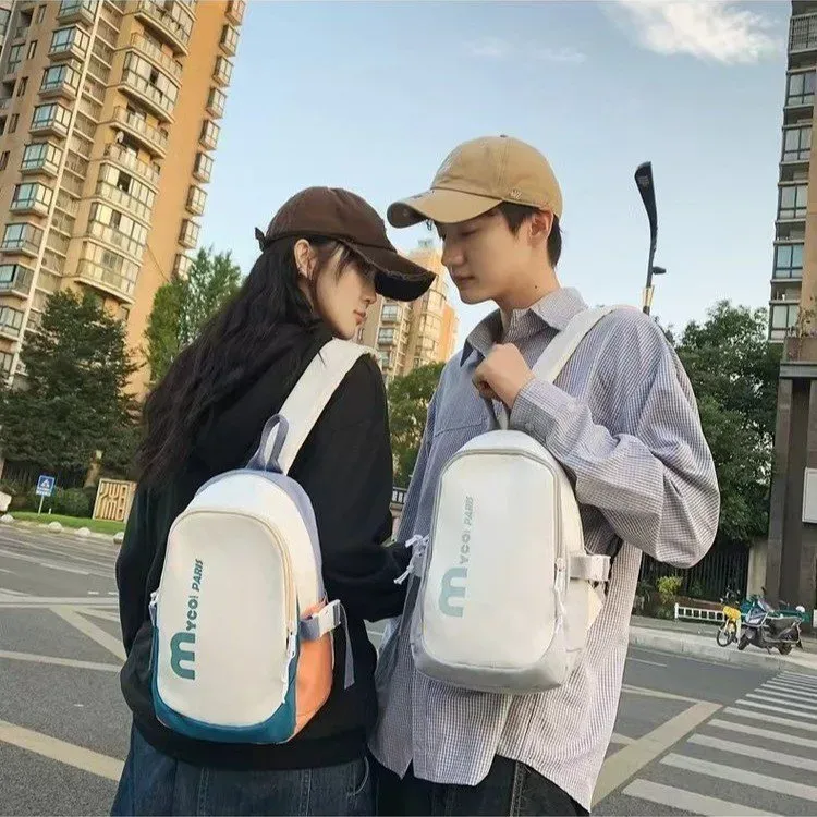 Tas Ransel Pria Bahan Nylon Polos Warna Hitam Bentuk Kotak Tali Lebar Resleting Grosir Import