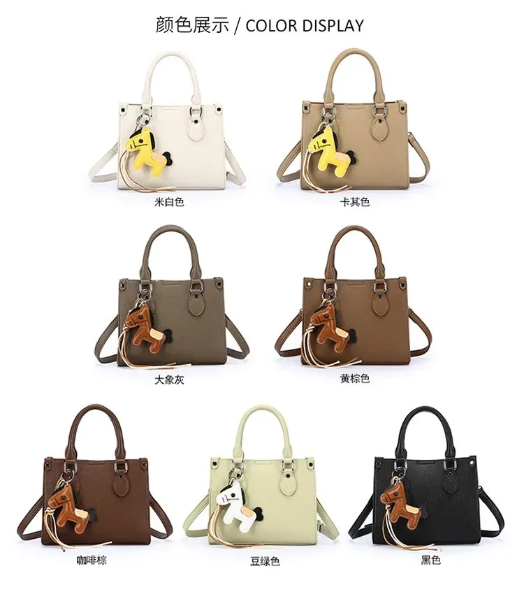 Tas Selempang Wanita Bahan Kain Polos Warna Hitam Bentuk Kotak Tali Panjang Resleting Grosir