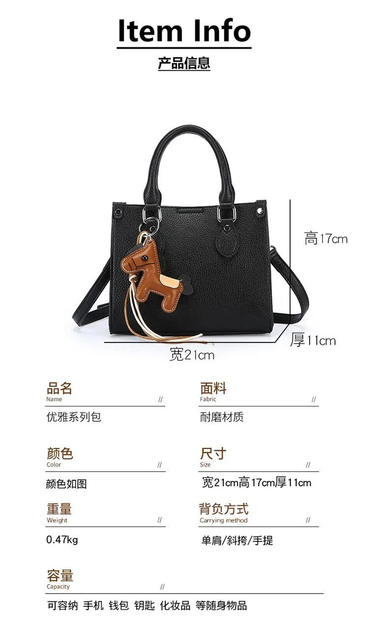Tas Selempang Wanita Bahan Kain Polos Warna Hitam Bentuk Kotak Tali Panjang Resleting Grosir