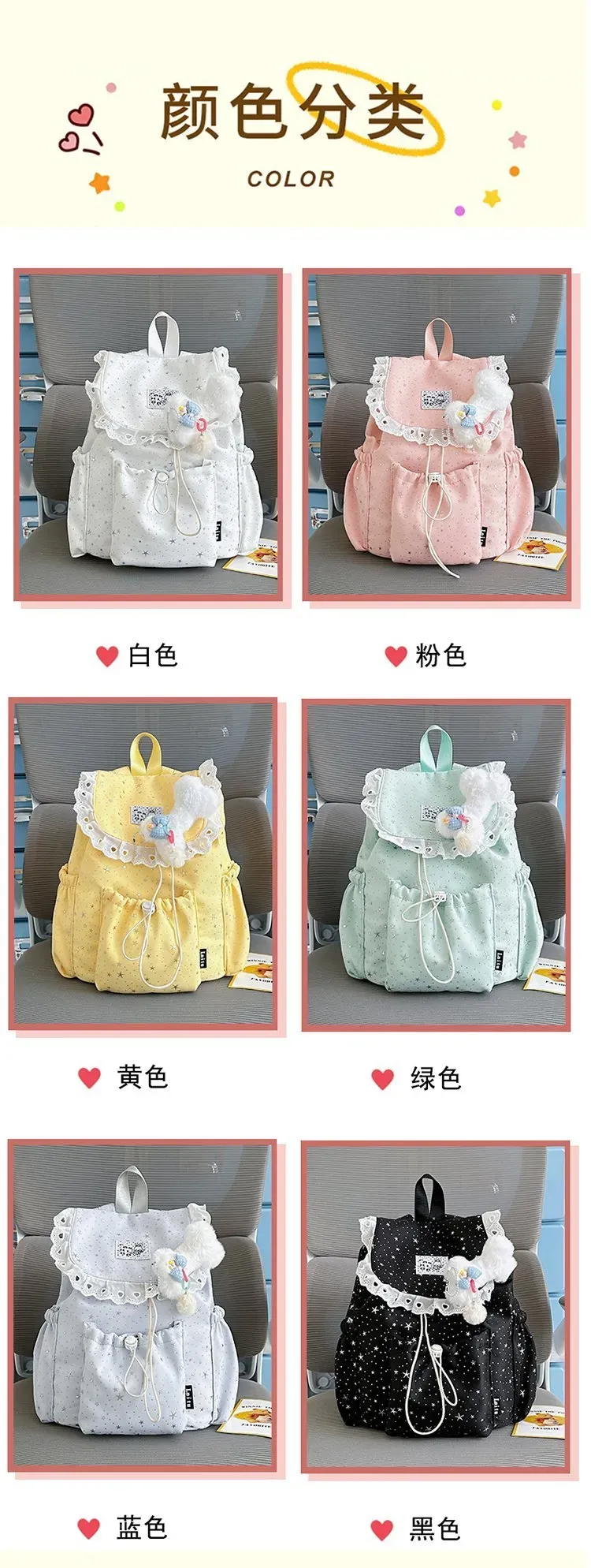 Tas Ransel Wanita Bahan Nylon Motif Print Warna Biru Bentuk Kotak Tali Lebar Model Import