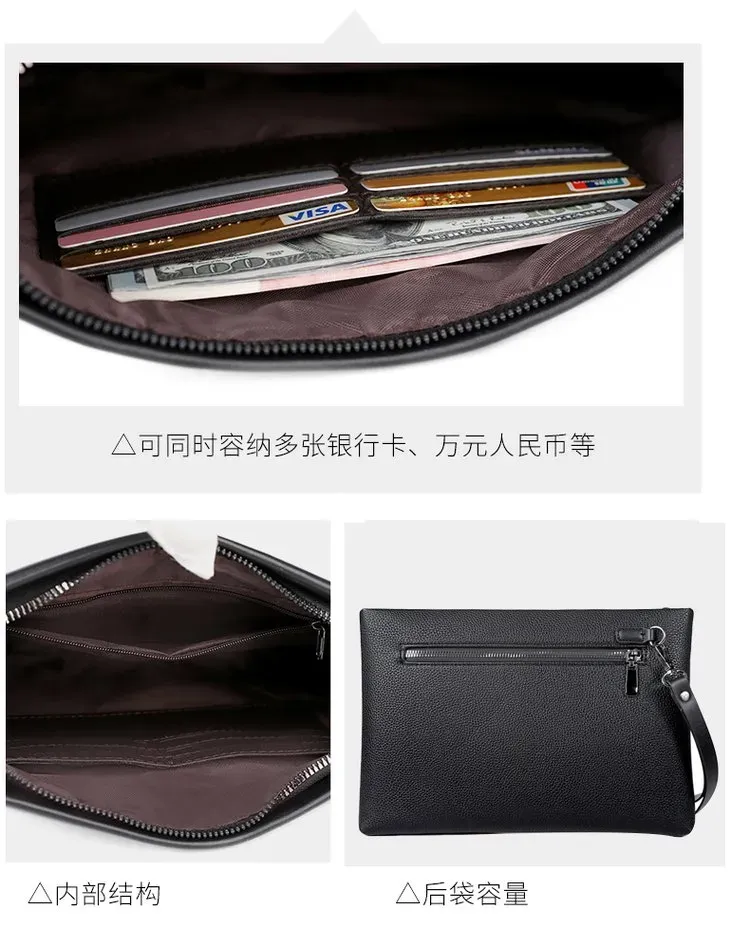 Tas Selempang Pria Bahan PU Sintetis Polos Warna Hitam Bentuk Kotak Tali Serut Grosir Import