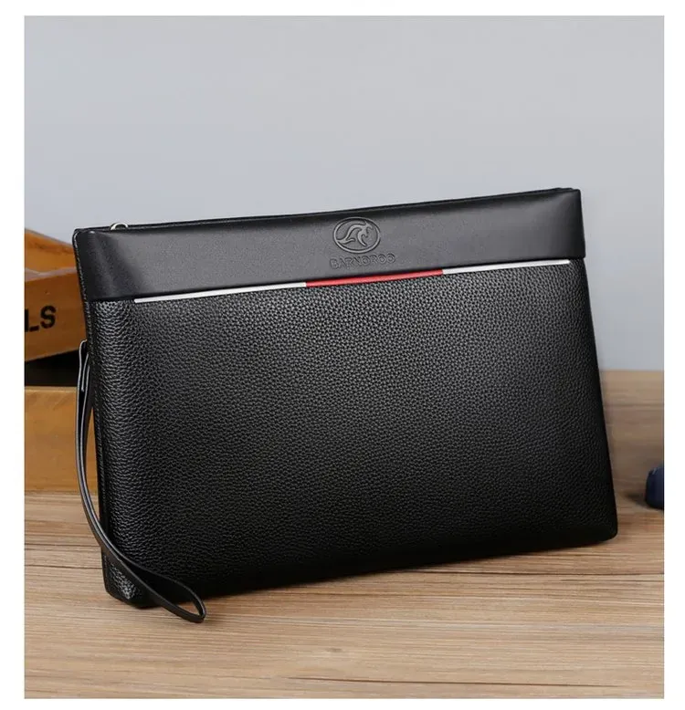 Tas Selempang Pria Bahan PU Sintetis Polos Bentuk Kotak Kapasitas Besar Grosir Import