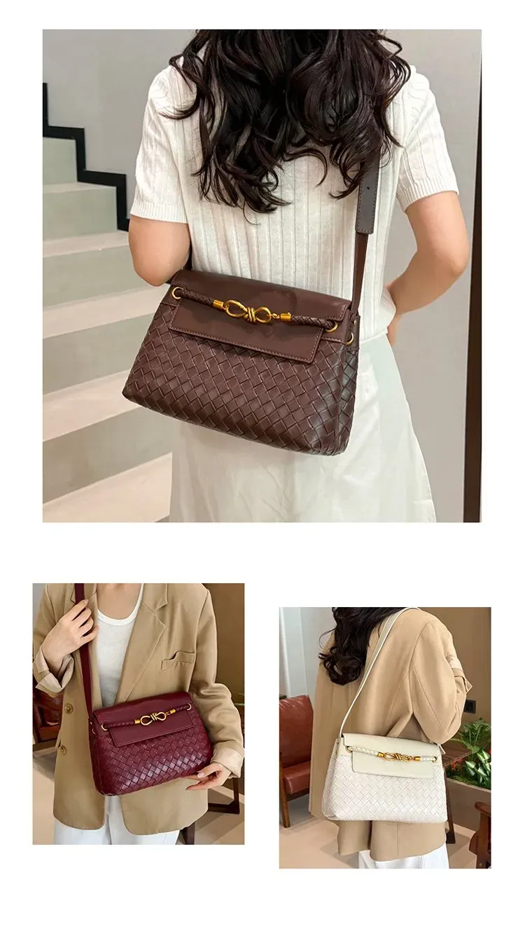 Tas Selempang Wanita Bahan PU Sintetis Model Quilted Bentuk Kotak Tali Panjang untuk Reseller