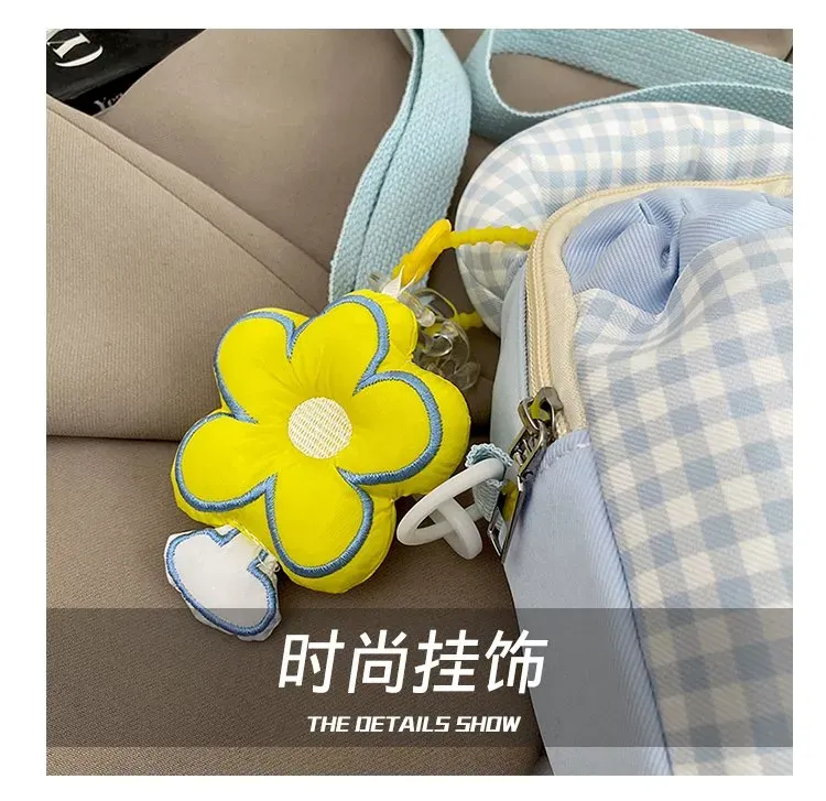Tas Selempang Wanita Bahan PU Sintetis Motif Polkadot Warna Biru Bentuk Kotak Grosir Import