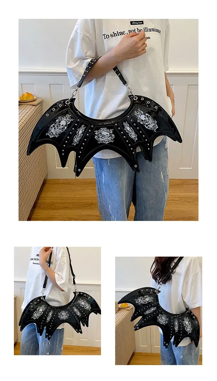 Tas Selempang Wanita Bahan PU Sintetis Motif Spider Web Warna Hitam Bentuk Bulat Grosir Import