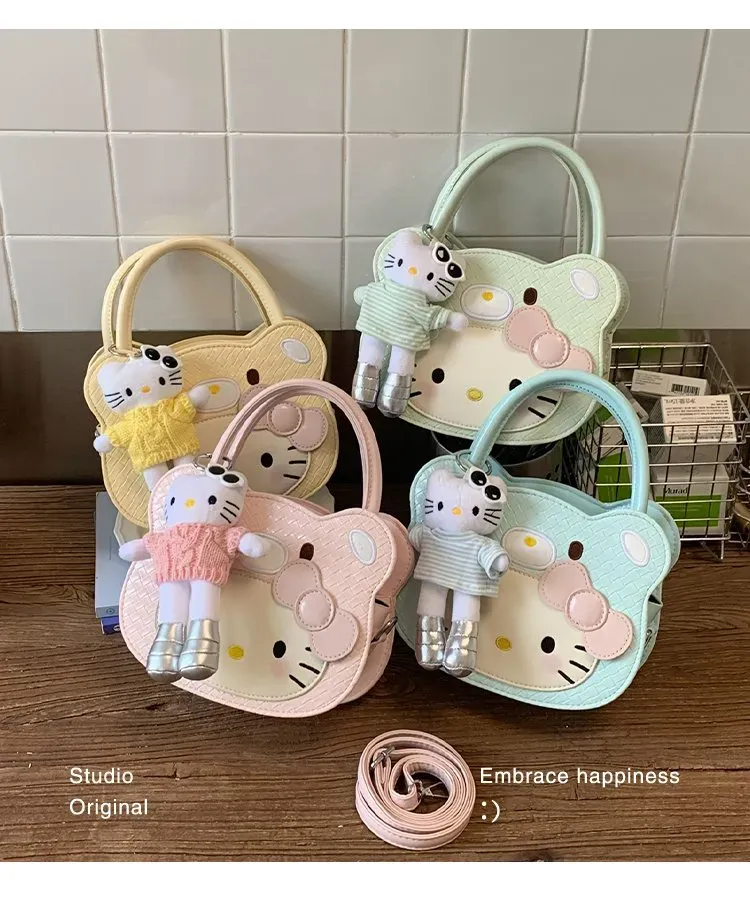 Tas Selempang Wanita Bahan PU Sintetis Motif Print Bentuk Kotak Tali Panjang Warna Pink Grosir
