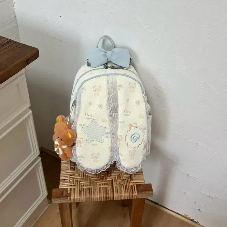 Tas Selempang Wanita Bahan PU Sintetis Motif Print Warna Putih Bentuk Kotak Tali Model Import