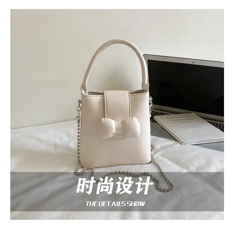 Tas Selempang Wanita Bahan PU Sintetis Polos Warna Pink Bentuk Kotak Tali Rantai Harga Grosir