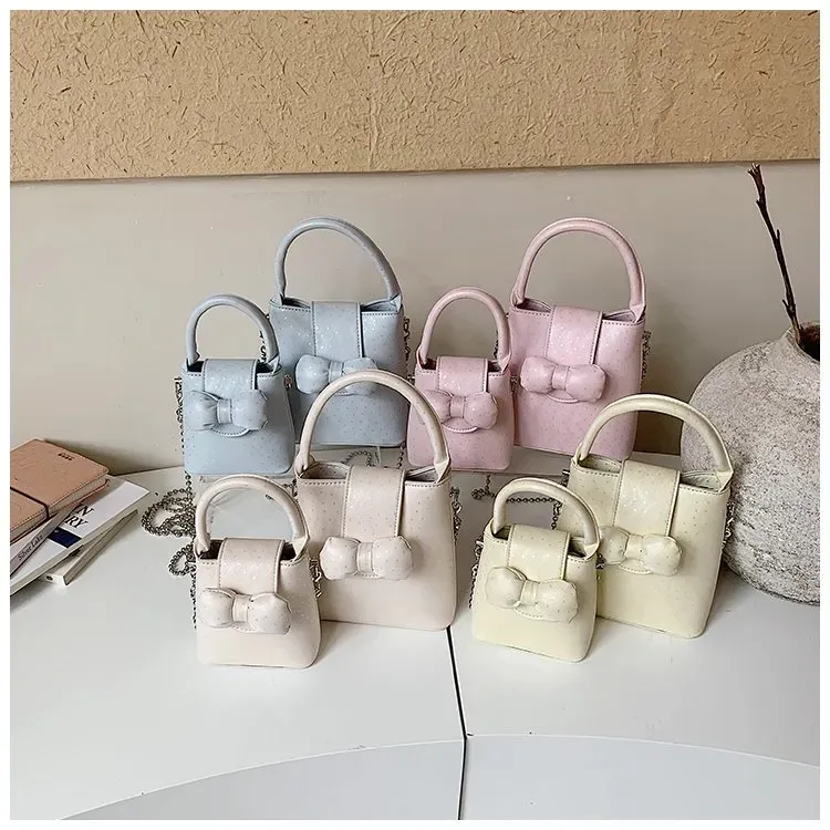 Tas Selempang Wanita Bahan PU Sintetis Polos Warna Pink Bentuk Kotak Tali Rantai Harga Grosir
