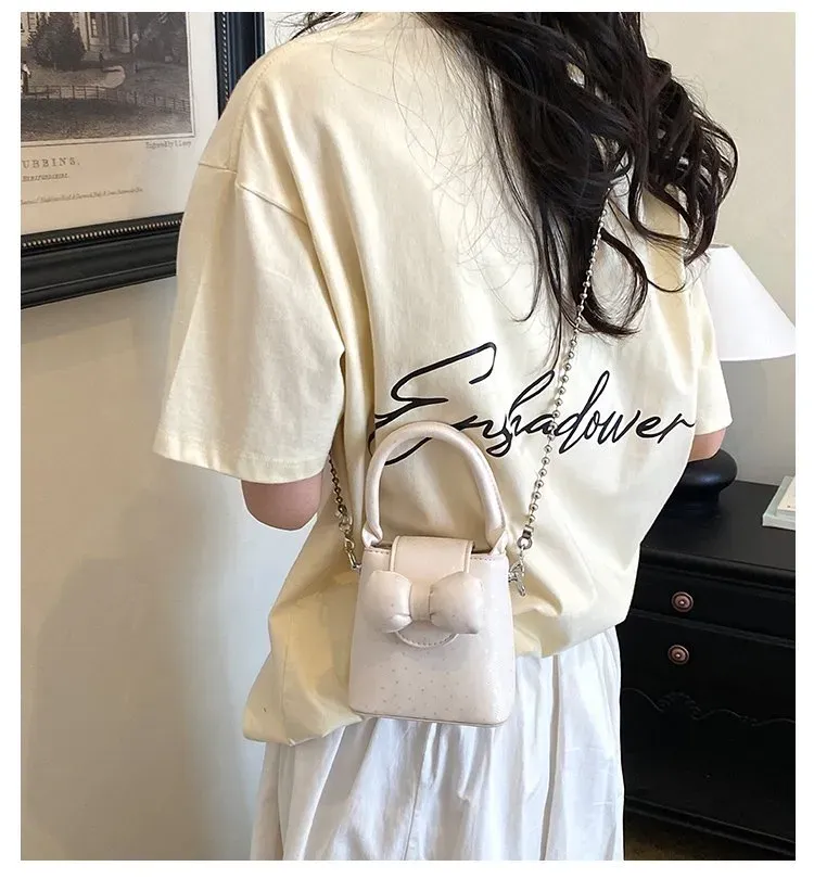 Tas Selempang Wanita Bahan PU Sintetis Polos Warna Pink Bentuk Kotak Tali Rantai Harga Grosir