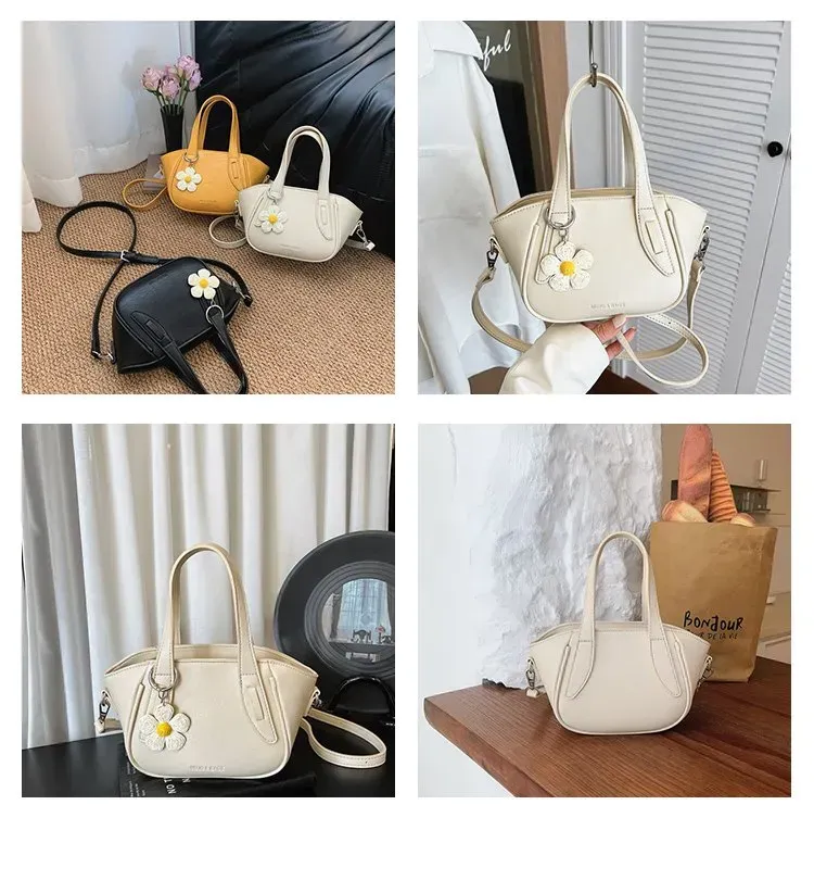 Tas Selempang Wanita Bahan PU Sintetis Polos Bentuk Kotak Tali Panjang Resleting Pilihan