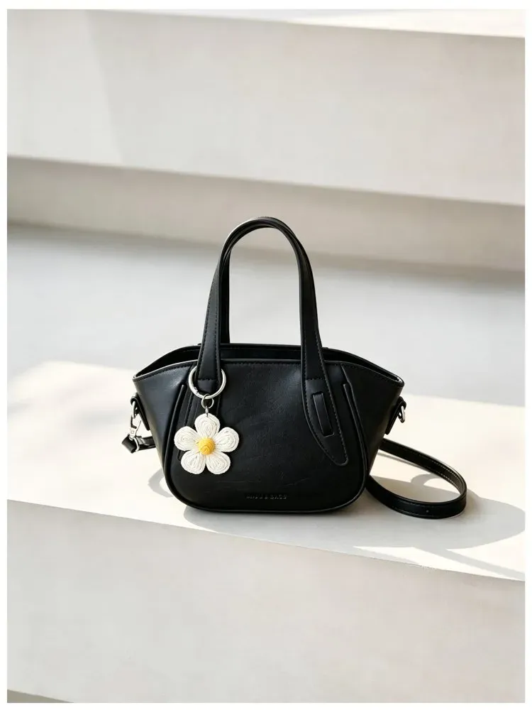 Tas Selempang Wanita Bahan PU Sintetis Polos Bentuk Kotak Tali Panjang Resleting Pilihan