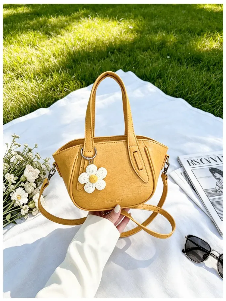 Tas Selempang Wanita Bahan PU Sintetis Polos Bentuk Kotak Tali Panjang Resleting Pilihan