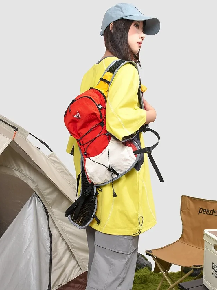 Tas Ransel Wanita Bahan Nylon Warna Putih Resleting Koleksi Reseller