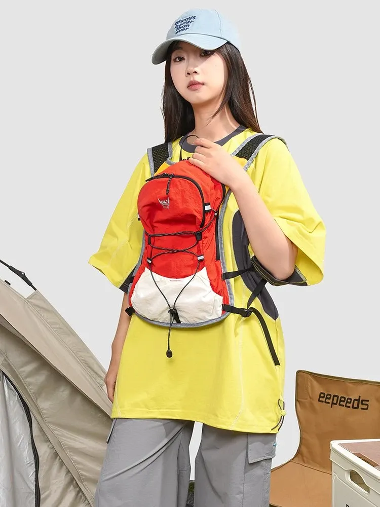 Tas Ransel Wanita Bahan Nylon Warna Putih Resleting Koleksi Reseller
