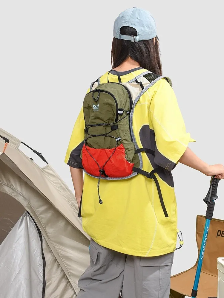 Tas Ransel Wanita Bahan Nylon Warna Putih Resleting Koleksi Reseller