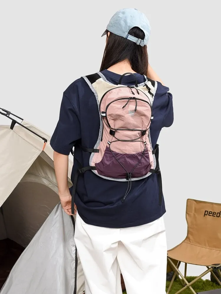 Tas Ransel Wanita Bahan Nylon Warna Putih Resleting Koleksi Reseller