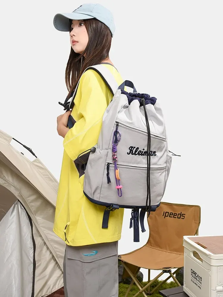 Tas Ransel Wanita Bahan Nylon Warna Hitam Fashion Grosir Import