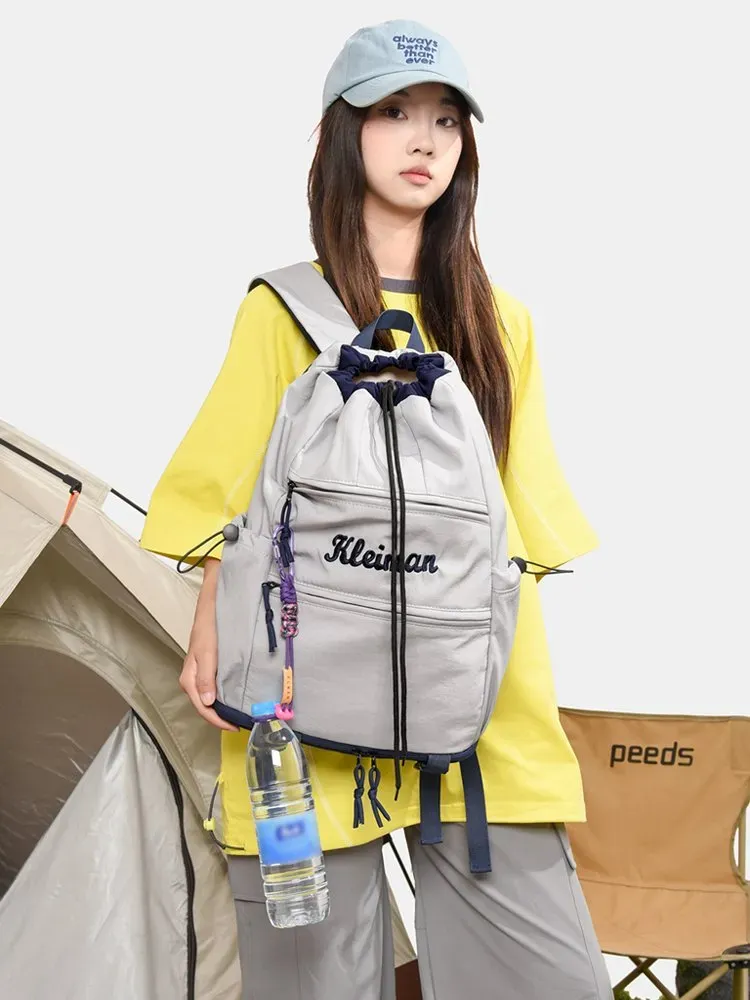 Tas Ransel Wanita Bahan Nylon Warna Hitam Fashion Grosir Import