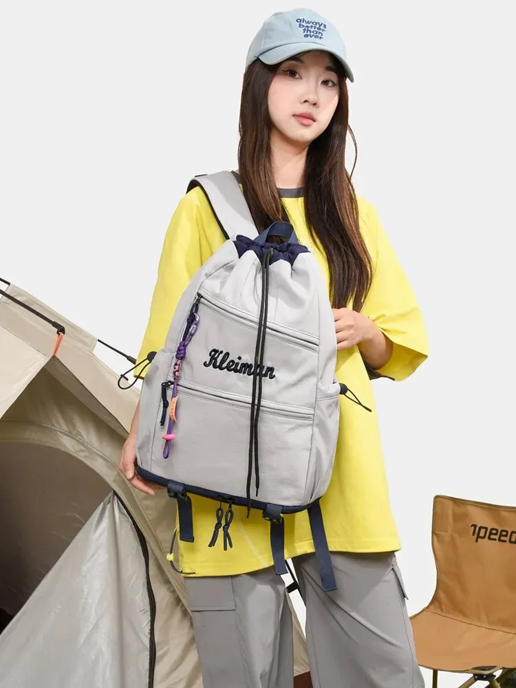 Tas Ransel Wanita Bahan Nylon Warna Hitam Fashion Grosir Import