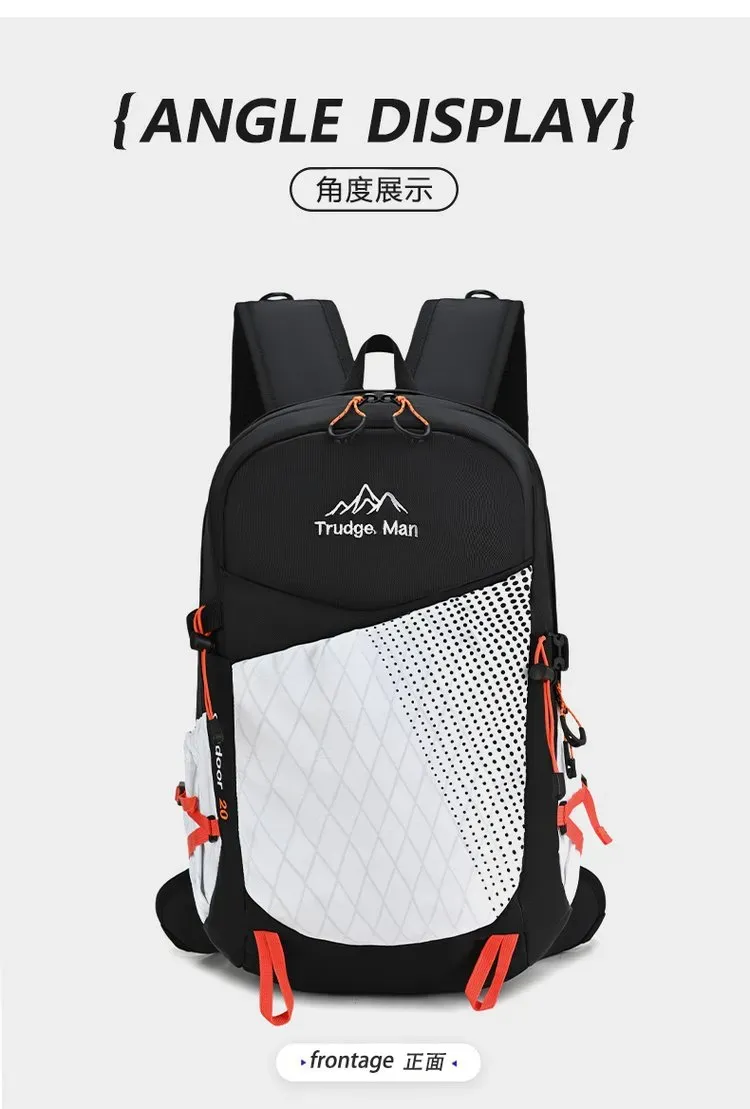 Tas Ransel Pria Bahan Oxford Motif Polkadot Warna Hitam Bentuk Kotak Tali Lebar Grosir Import