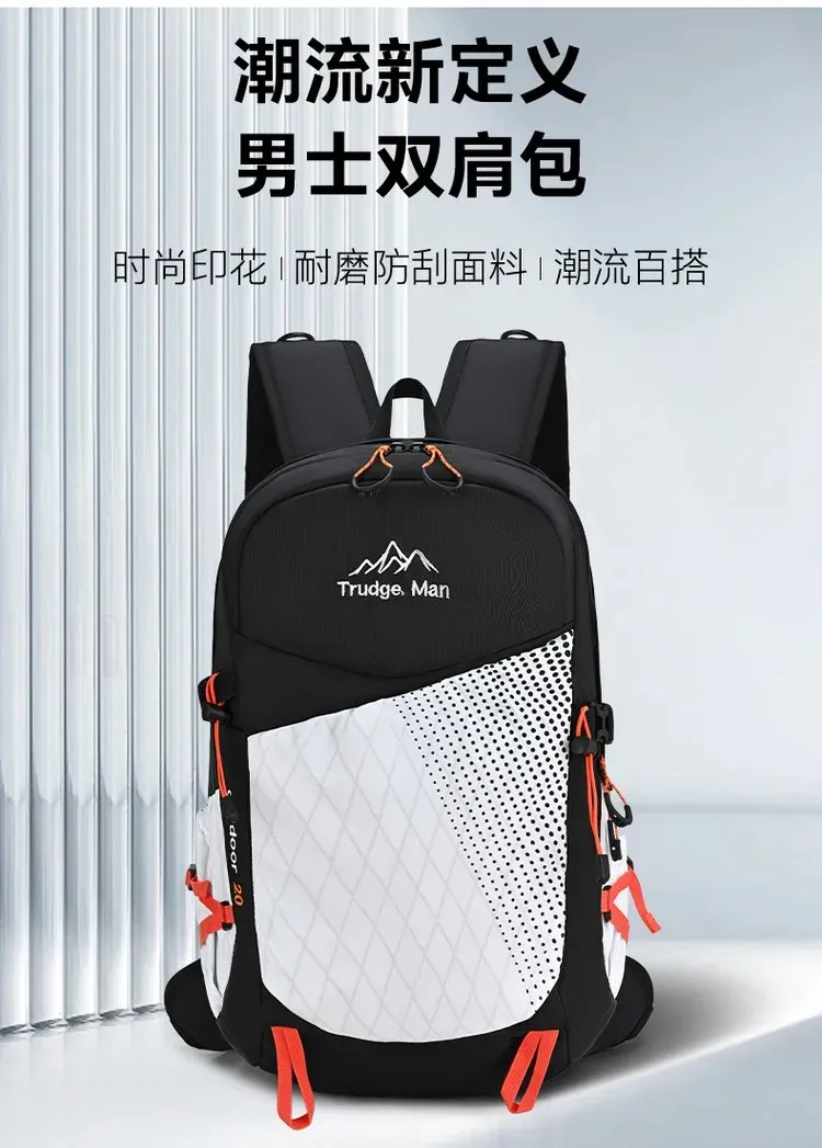 Tas Ransel Pria Bahan Oxford Motif Polkadot Warna Hitam Bentuk Kotak Tali Lebar Grosir Import