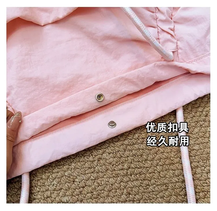 Tas Selempang Wanita Bahan Nylon Polos Warna Pink Bentuk Kotak Tali Panjang Stok Grosir