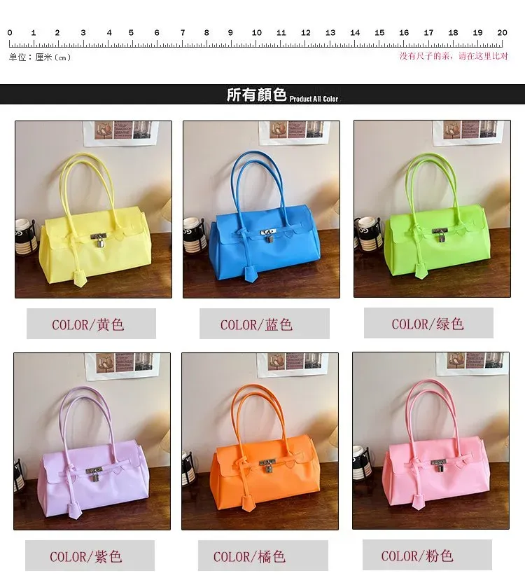 Tas Selempang Wanita Bahan PU Sintetis Polos Warna Kuning Bentuk Kotak Tali Pilihan Reseller