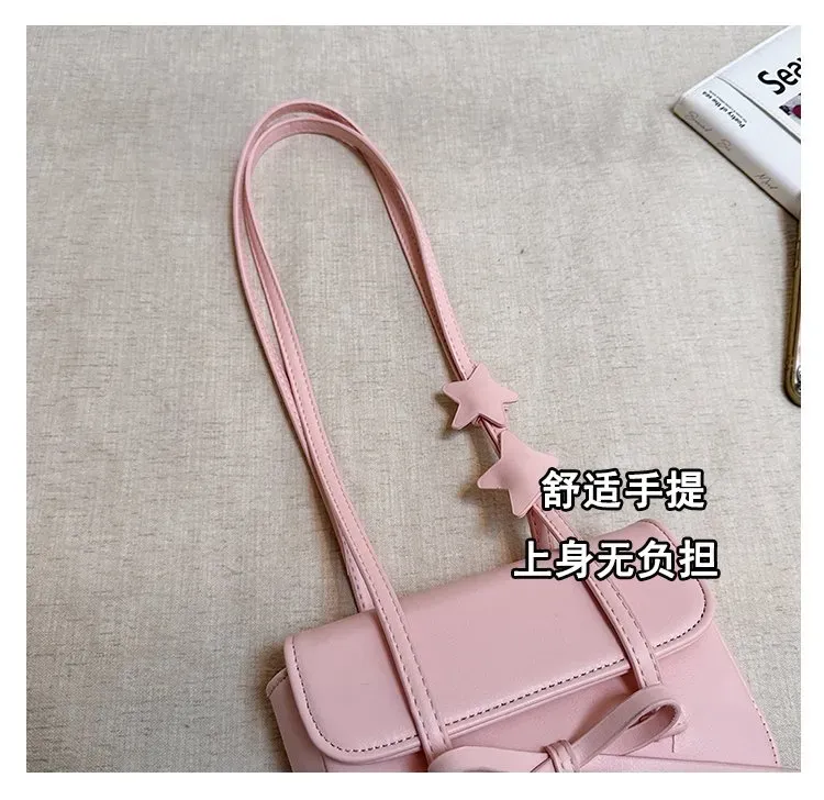 Tas Selempang Wanita Bahan PU Sintetis Polos Warna Pink Bentuk Kotak Tali Pilihan Reseller
