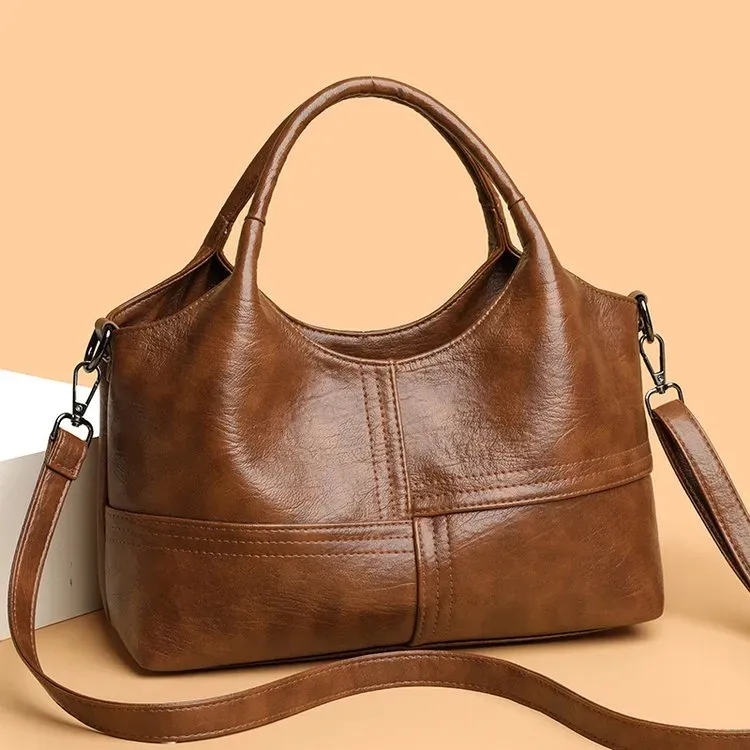 Tas Selempang Wanita Bahan PU Sintetis Polos Bentuk Kotak Tali Panjang Resleting Stok China
