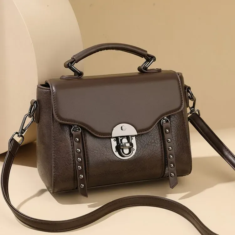 Tas Selempang Wanita Bahan PU Sintetis Polos Bentuk Kotak Tali Panjang Resleting Stok China