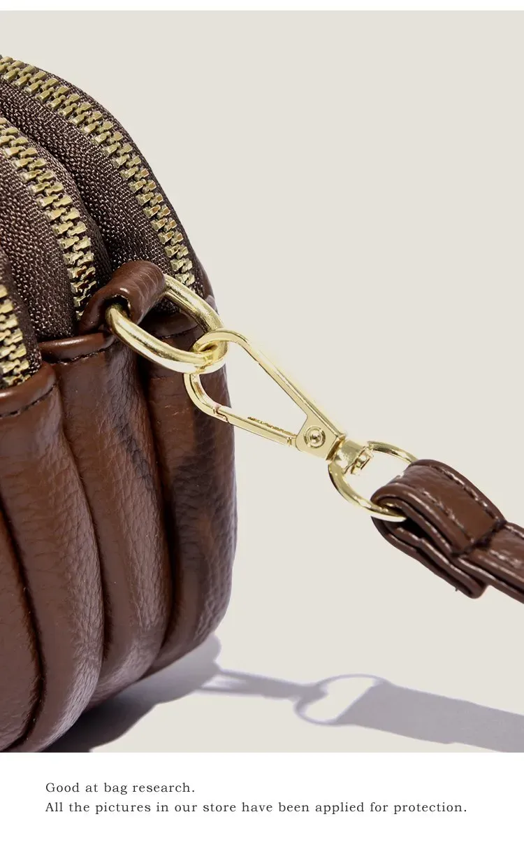 Tas Selempang Wanita Bahan PU Sintetis Polos Bentuk Kotak Tali Panjang Resleting Model Import