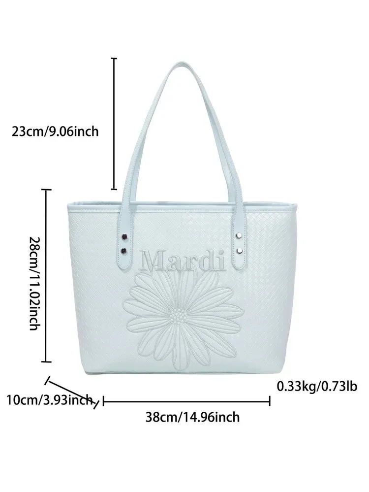 Tas Tote Wanita Bahan PU Sintetis Model Quilted Warna Biru Bentuk Kotak Tali Grosir Import