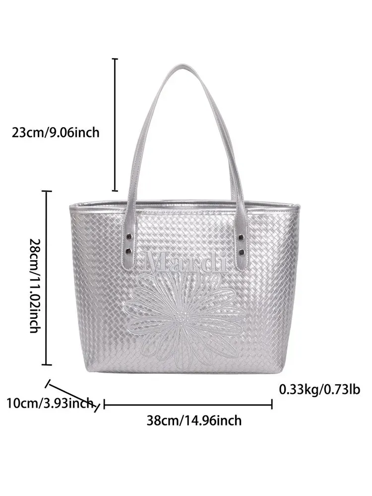 Tas Tote Wanita Bahan PU Sintetis Model Quilted Warna Biru Bentuk Kotak Tali Grosir Import