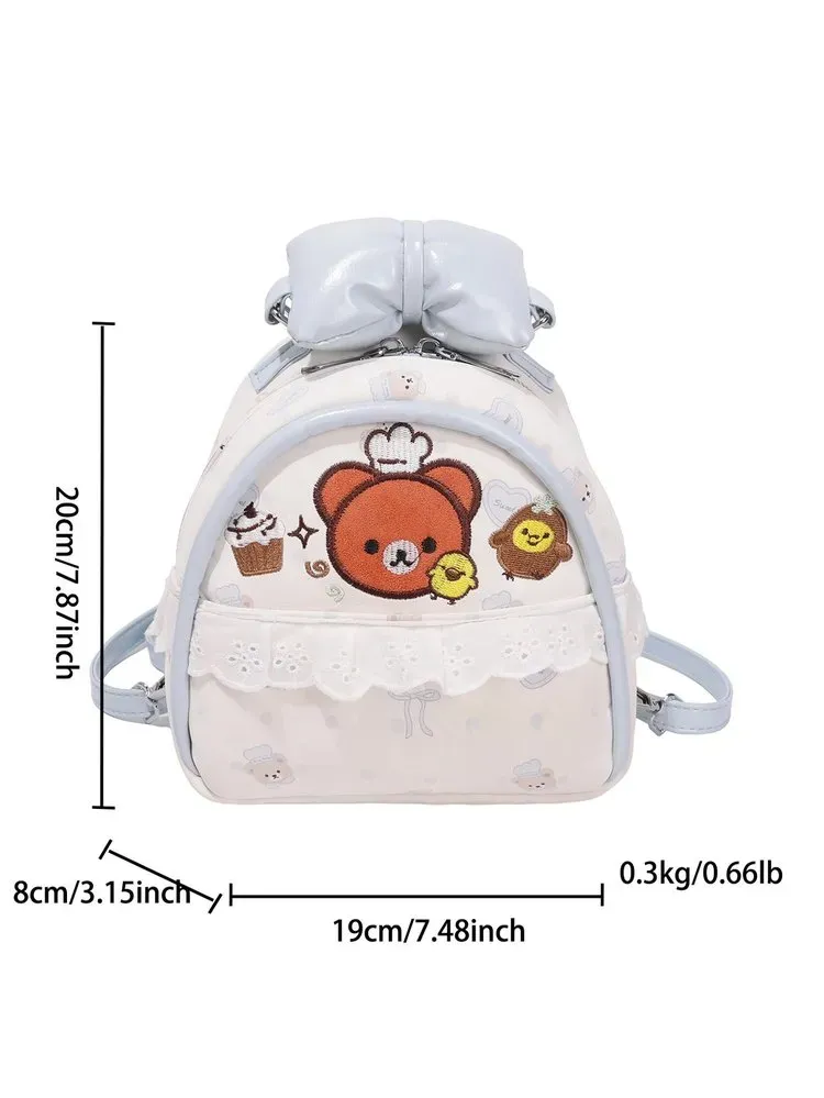 Tas Ransel Wanita Bahan Nylon Warna Biru Mini Kapasitas Besar Grosir Import