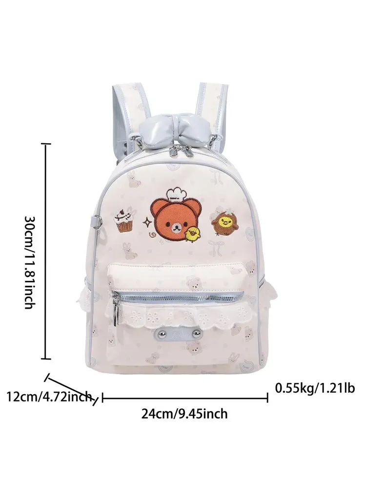 Tas Ransel Wanita Bahan Nylon Warna Biru Mini Kapasitas Besar Grosir Import