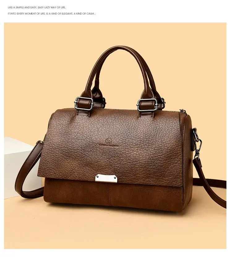 Tas Selempang Wanita Bahan PU Sintetis Polos Bentuk Kotak Tali Panjang Resleting Model Import