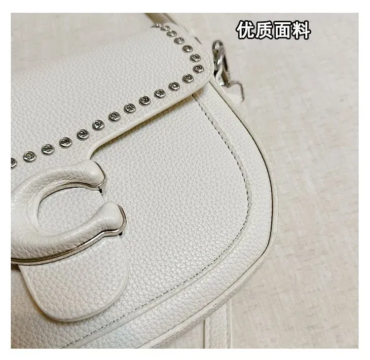 Tas Selempang Wanita Bahan PU Sintetis Polos Warna Putih Bentuk Kotak Tali Resleting Grosir