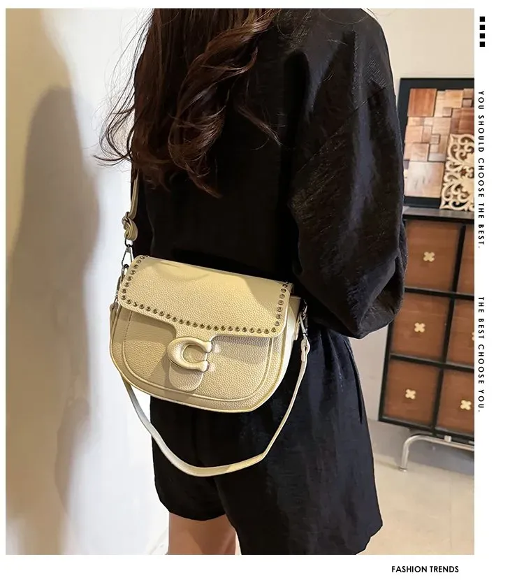 Tas Selempang Wanita Bahan PU Sintetis Polos Warna Putih Bentuk Kotak Tali Resleting Grosir