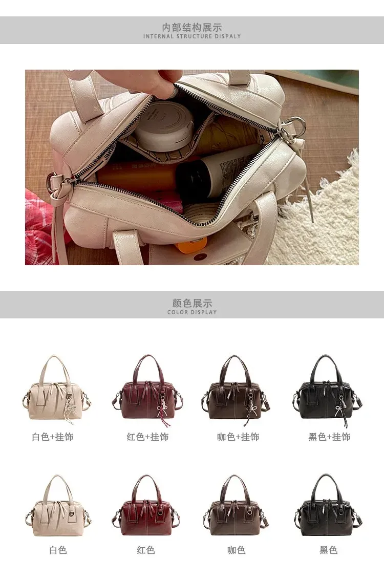 Tas Kosmetik Bahan PU Sintetis Polos Warna Hitam Bentuk Kotak Tali Panjang Grosir Import