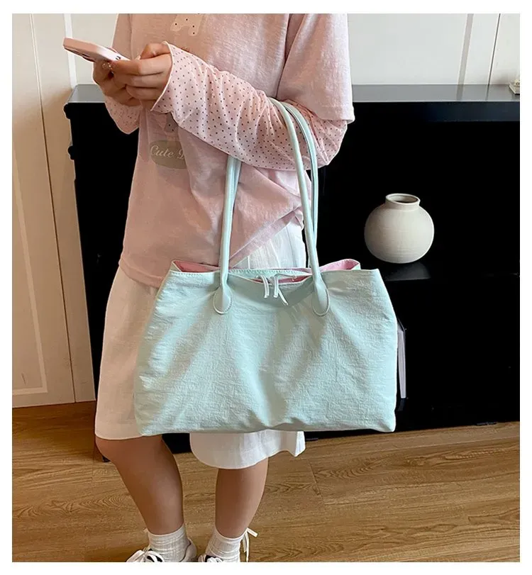 Tas Selempang Wanita Bahan PU Sintetis Polos Warna Biru Bentuk Kotak Tali Harga Grosir
