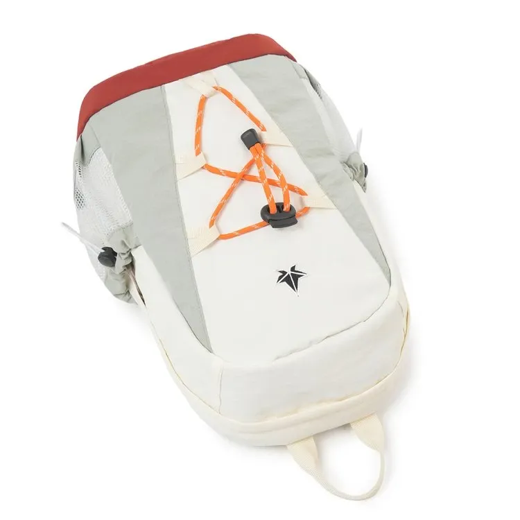 Tas Ransel Wanita Bahan Nylon Warna Merah Resleting Grosir Import