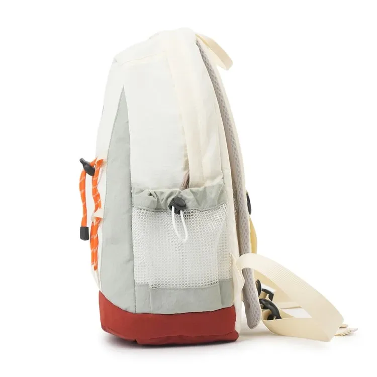 Tas Ransel Wanita Bahan Nylon Warna Merah Resleting Grosir Import