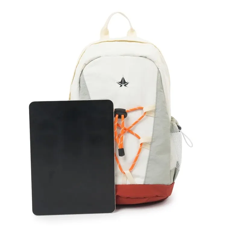 Tas Ransel Wanita Bahan Nylon Warna Merah Resleting Grosir Import