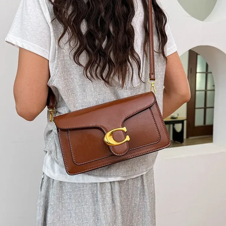 Tas Selempang Wanita Bahan PU Sintetis Polos Warna Hitam Bentuk Kotak Tali untuk Jualan Online