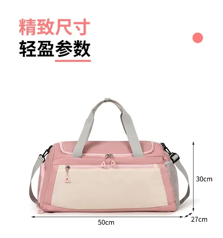 Tas Selempang Wanita Bahan Nylon Polos Warna Pink Bentuk Kotak Tali Lebar untuk Toko Online