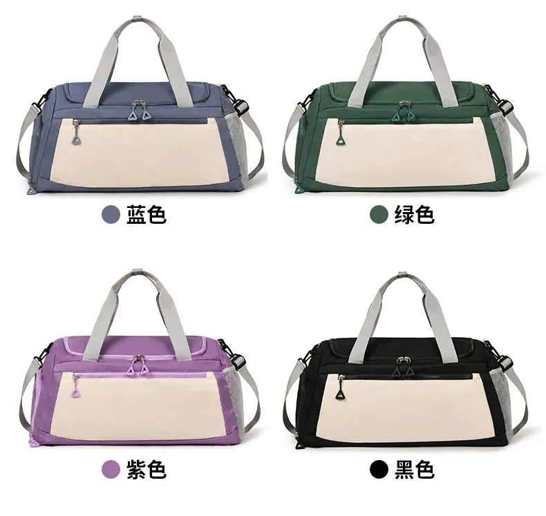Tas Selempang Wanita Bahan Nylon Polos Warna Pink Bentuk Kotak Tali Lebar untuk Toko Online