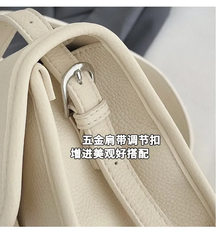 Tas Selempang Wanita Bahan PU Sintetis Polos Warna Abu-Abu Bentuk Kotak Tali Model Flap Grosir