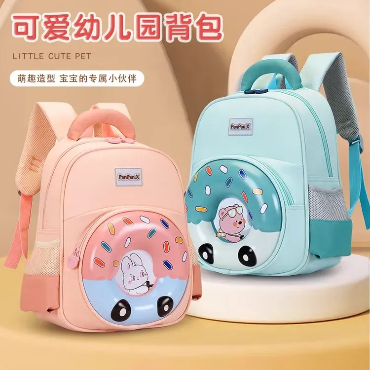 Tas Ransel Anak Bahan Kain Motif Dinosaurus Warna Hitam Bentuk Kotak Tali Lebar Grosir Import